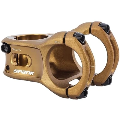 Image of Spank Split 35 Enduro Trail Shotpeen Anodized Bicycle Stem, Universal Fit, Cycling Mountain Bike Bar Clamp, CNC optimised (45mm,Bronze)