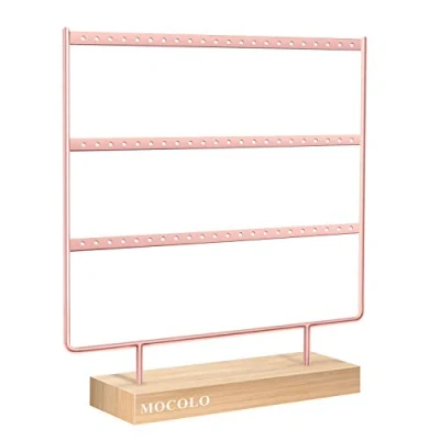 Image of Mocolo Earring Organiser, Display Stand, Holder for Hanging Earrings (66 Holes &amp; 3 Layers)