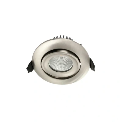 Image of Integral LED 92MM C/Out 430Lm 6W 3000K 36 Beam Angle Fire Rated Tiltable Downlight Satin Nickel