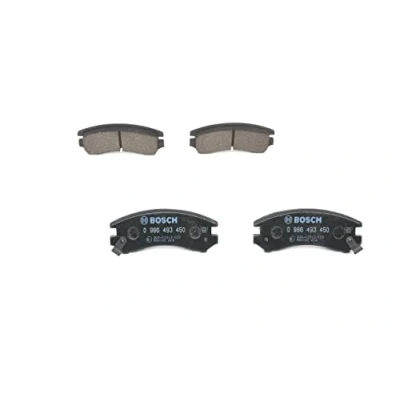 Image of 5520061810, 5520061840, 5520062810, 5520062811, 5520062830 Brake pad set BOSCH 0 986 493 450 Low Metallic with acoustic wear warning
