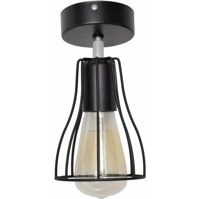 Image of Helam Tube Semi Flush Light Black 10cm