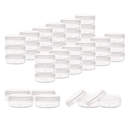 Image of ZEJIA 10 Gram Cosmetic Containers 20pcs Sample Jars with Lids Plastic Makeup BPA free Pot Jars(Clear)