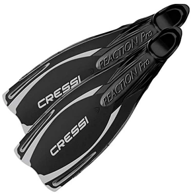 Image of Cressi Reaction Pro Fins Diving and Snorkelling Flippers Fins, Adult Unisex