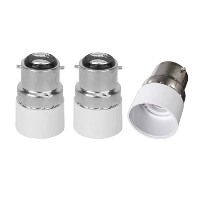 Image of FINELED 3 Pack B22 to E14 Light Adapter Socket Base Converter,BC Cap ES Edison Screw Bulb Lamp Converter Extender Adaptor Holder Fitting