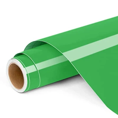 Image of Permanent Vinyl for Cricut, 12&quot; x4ft Green Self Adhesive Roll Cricut and Silhouette Cameo, Party Decoration, Window Stickers, Home Decor