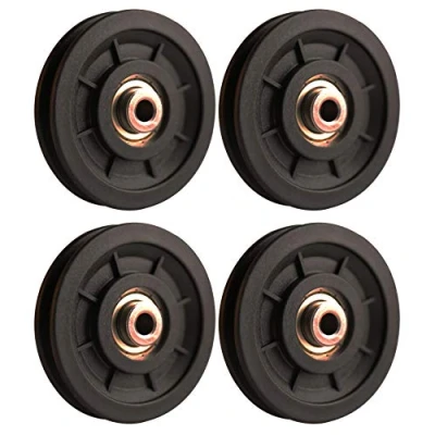 Image of LFJ 90mm Gym Pulley Wheel, Universal Bearing Pulleys for Cable Machine Fitness Equipment Wearproof Abration Spare Part (4Pcs)