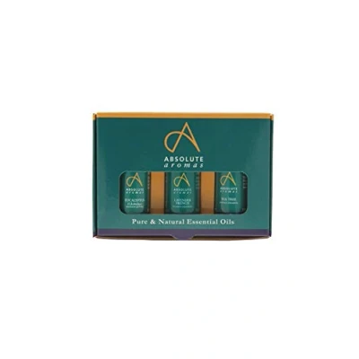 Image of Absolute Aromas Top 3 Essential Oils Pack Set of x 10ml 100% Pure Eucalyptus, Lavender and Tea Tree