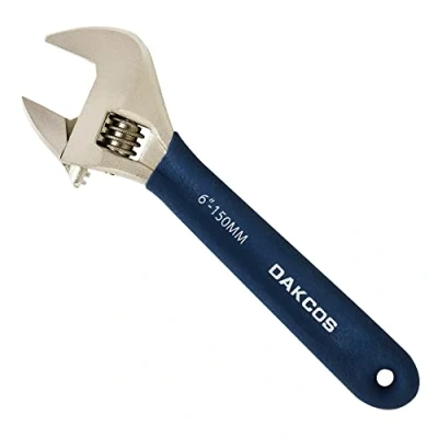 Image of DAKCOS Adjustable Spanner，Small Spanner Wrench with Soft Grip Handle 6 inch (150mm)