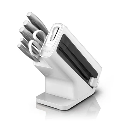 Image of Ninja K62006EUWH Stay Sharp Stainless 6 Piece Knife Set &amp; White Block