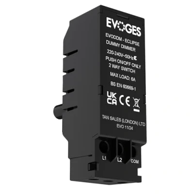 Image of Evoges EVODDM 6A Dummy Switch 2 Way Push On Off Replacement Module Dimmer Light