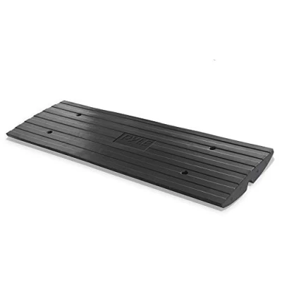 Image of Pyle Car Ramp, Multipurpose, Flexible Kerb, Threshold Heavy Duty Rubber Suitable for Vehicle, Car, Truck, Scooter, Bike, Motorcycle, Wheelchair Mobility, Loading Dock, Garage, Sidewalk