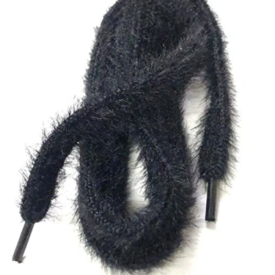 Image of NC 2 Pairs Fluffy shoe Laces Shoelaces Stretchy Furry Elastic No Tie shoelace stretch