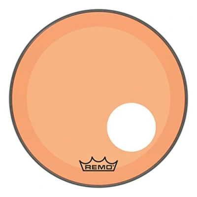 Image of Remo Colortone Powerstroke 3 Drum Head Clear Ported 18 Inches P3 1318 CT OGOH Orange