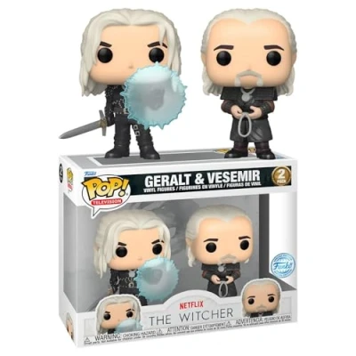 Image of Funko Pop The Witcher Geralt &amp; Vesemir 2 Pack