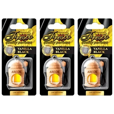 Image of Fresco 3X Areon Car &amp; Home Perfume Air Freshener VANILLA BLACK