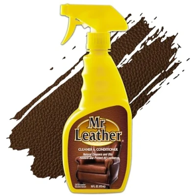 Image of Mr. Leather 707371 Cleans, Shines and Protects Conditioner One Step Liquid Spray 16 oz.