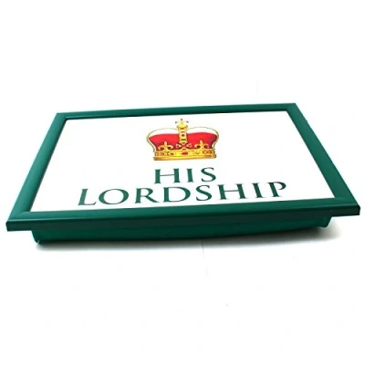 Image of Lap Tray Serving Bean Bag TV Bed Soft Cushion Padded Food Retro His Lordship