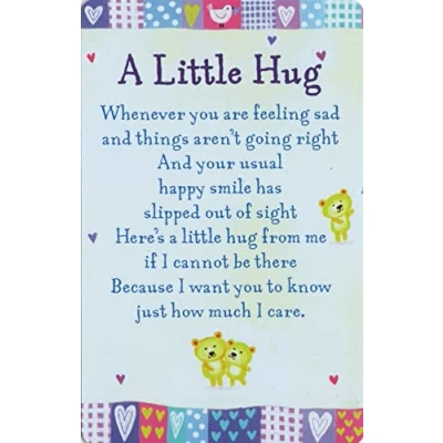 Image of Heartwarmers A Little Hug Keepsake Card &amp; Envelope 3.5&quot; x 2&quot; Code K133E