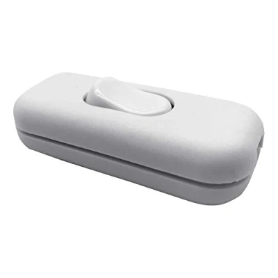 Image of FUJIE Torpedo Switch 6Amp in line for Small Appliance or Lamp, White 2 3 Core 1 Pack