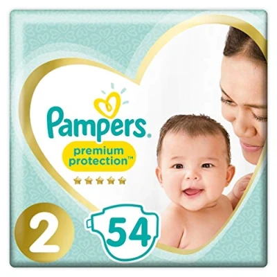 Image of Pampers New Baby Nappies Size 2 (4 8 kg) Giant Pack (x54 Nappies)