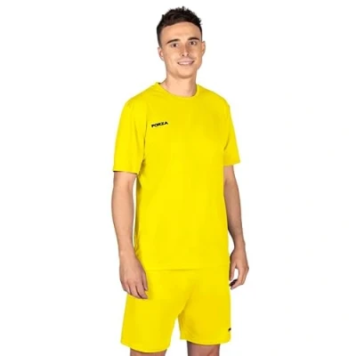 Image of FORZA Men&#039;s Classic Football Shirts Short Sleeve Premium Polyester Jerseys Available in 9 Vibrant Colours (UK, Alpha, M, Regular, Yellow)
