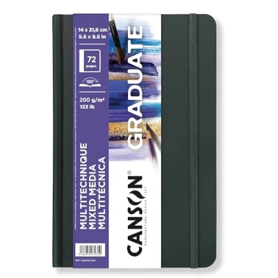 Image of CANSON Mixed Media Sketchbooks, Paper, White, 5.5x8.5&#039;&#039; 14x21.6cm