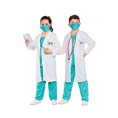 Image of Wicked Costumes Unisex Hospital Doctor Fancy Dress Costume Medium (5 7 years)