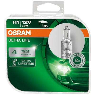 Image of 93012337 Light Bulbs OSRAM ULTRA LIFE 64150ULT HCB H1 12V 55W P14.5s 3200K Halogen FORD: FOCUS 3 Turnier, 2, 3, AUDI: A6 C6 Saloon