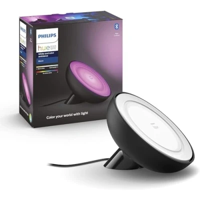 Image of Philips Hue Bloom White and Colour Ambiance [Black] Smart LED Table Lamp, with Bluetooth Works Alexa Google Assistant