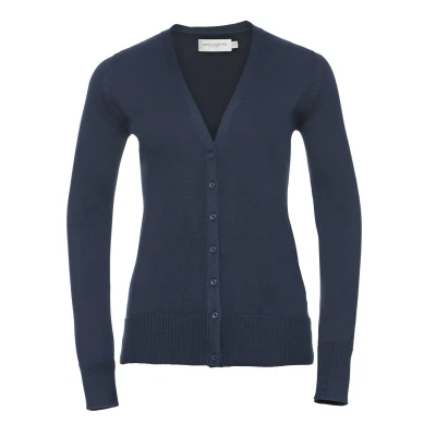 Image of Russell Athletic Collection Womens/Ladies Knitted Cardigan (French Navy) Size 3XL