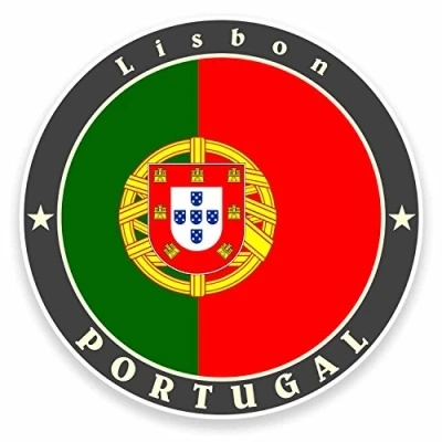 Image of 2 x 10cm Lisbon Portugal Sticker Car Bike Laptop Map Flag Travel Luggage #9520 (10cm Wide High)