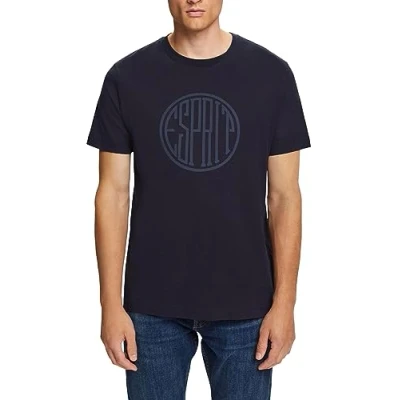 Image of Esprit Print Tshirt, Men&#039;s, Size: XS, Navy