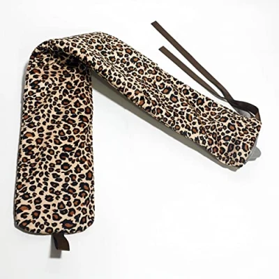 Image of 2L Extra Long Body Hot Water Bottle with Velour Pocket Cover 72cm Thermotherapy Belt Warmer (Leopard)