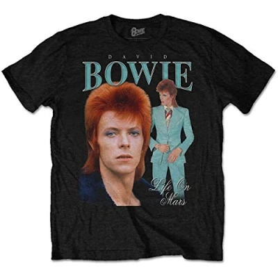 Image of David Bowie BOWTS39MB02 T Shirt, Black, Medium