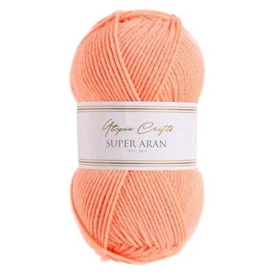 Image of Utopia Crafts Super Aran Knitting and Crochet Yarn 100g (Sunset Glow)