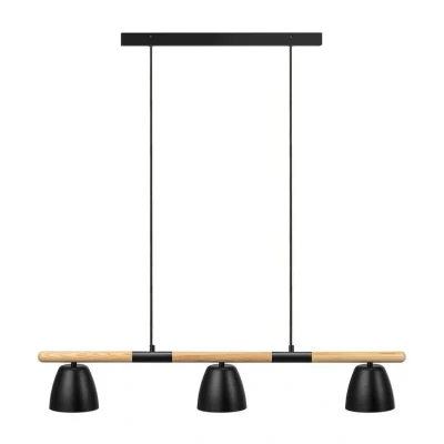 Image of Nordlux Theo hanging light, 3 bulb, ash wood