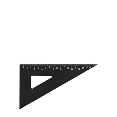 Image of Design Letters Metal Set Square Triangular Ruler 21cm, Black, One Size