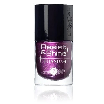 Image of L&#039;Oréal Nail Polishes Resist and Shine Titanium Black Gloss 733