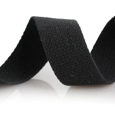 Image of Trimz Cotton Webbing, Black, 25mm