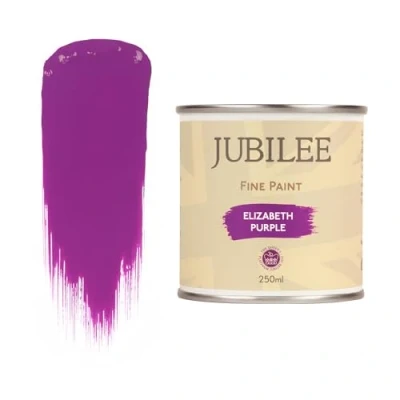 Image of Guild Lane Jubilee Fine Paint Elizabeth Purple Furniture, Metal, Fabric, Glass &amp; More Indoor Outdoors Water Based Acrylic 250ml