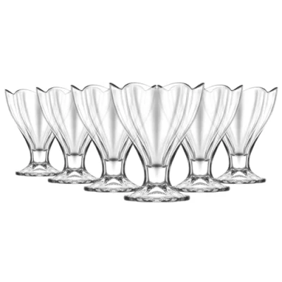 Image of 6x 250ml Lily Glass Ice Cream Bowls By LAV