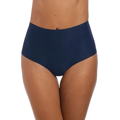 Image of Fantasie Women&#039;s Smoothease Invisible Stretch Vpl free Full Briefs, Navy, One Size UK