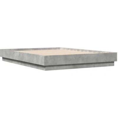 Image of vidaXL Bed Frame without Mattress Concrete Grey 135x190 cm Double