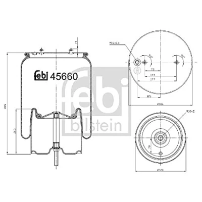 Image of 1439284, 1440294, 1543691 Boot, air suspension FEBI BILSTEIN 45660 non steered leading axle