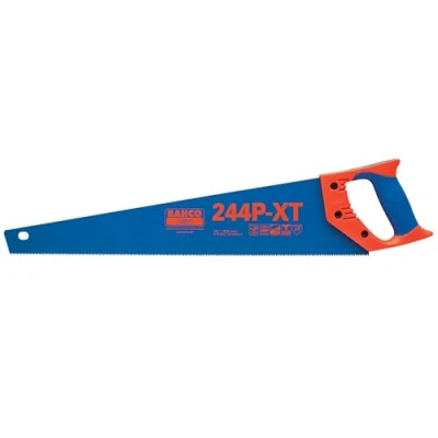 Image of Bahco 244P 22 XT HP inch Hardpoint Handsaw Blue , Orange