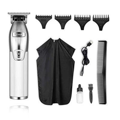 Image of Kemei 0mm Baldheaded Hair Clippers for Men Professional Outliner Cordless Trimmer Beard with T Blade Zero Gapped Rechargeable Grooming Kit