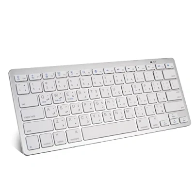 Image of Yunseity Portable Wireless Bluetooth Keyboard, Mini 78 Key Compact Tablet for iPad, Mac, Android, Arabic/Spanish/French/Korean/Russian/Thai Keyboard(Arabic)