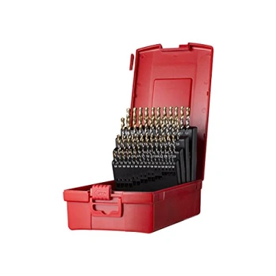 Image of Dormer A095202 HSS High Speed Steel Jobber Drill Bit Set with 118 Degree Tin Tipped Split Point, of 51