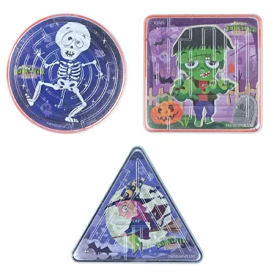 Image of Anila&#039;s Complete Halloween Themed 10 Party Bags, Fillers &amp; Favours Assorted Mini Mazes. (Ideal for Children Aged 3 8)