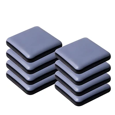 Image of Furniture Sliders For Carpet And Hardwood Floors Adhesive Glides Self Stick pads (square40mm, 8)